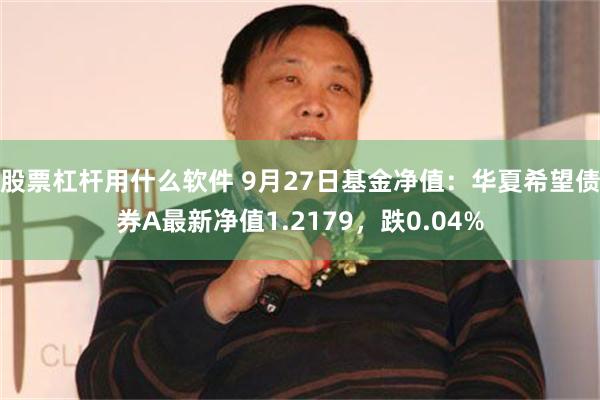 股票杠杆用什么软件 9月27日基金净值：华夏希望债券A最新净值1.2179，跌0.04%