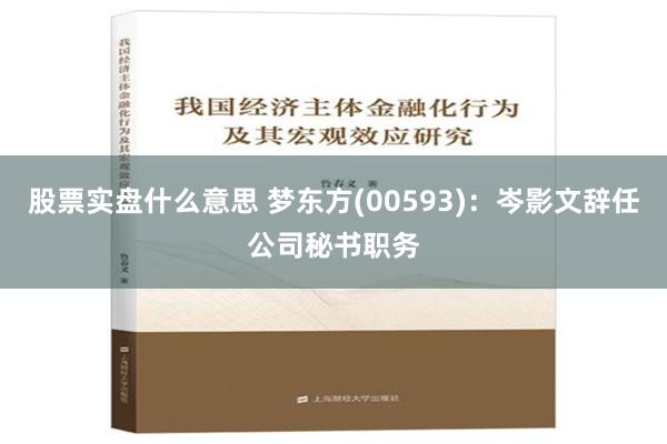 股票实盘什么意思 梦东方(00593)：岑影文辞任公司秘书职务